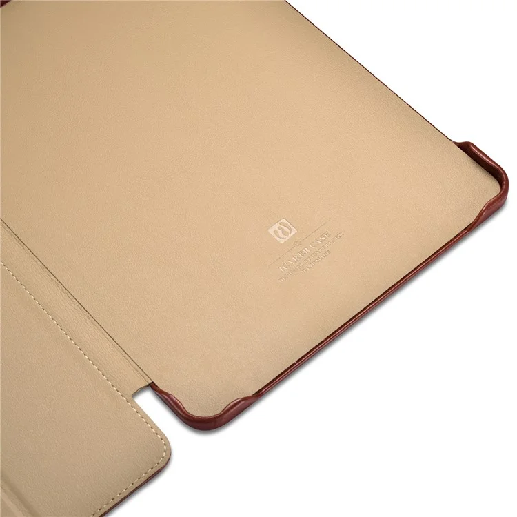 ICARER for iPad Air 11 (2025) / (2024) / Pro 11-inch (2022) / (2021) / (2020) / (2018) Retro Tri-Fold Genuine Leather Smart Case Cover - Brown