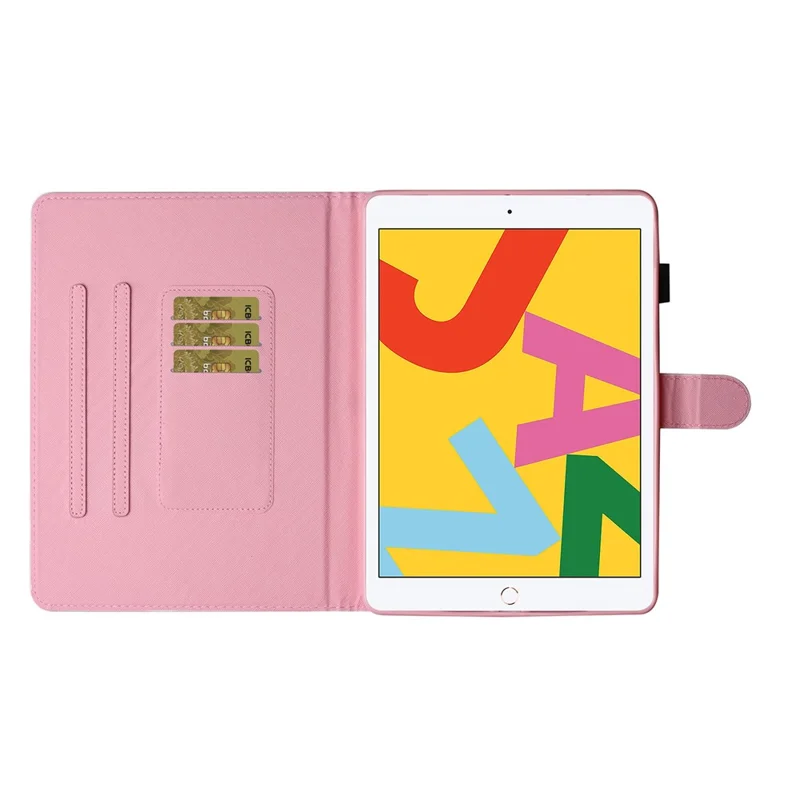 Pattern Printing PU Leather Card Holder Stand Tablet Cover for iPad 10.2 (2021)/(2020)/(2019) / iPad Air 10.5-inch (2019) - Cat