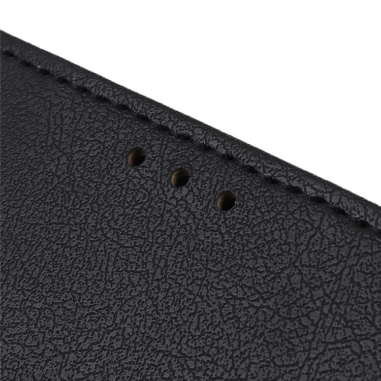 Guscio in pelle con slot per schede per iPhone 12 mini - Nero