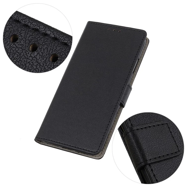 Concha de cuero con ranuras de tarjeta para iPhone 12 Mini - Negro