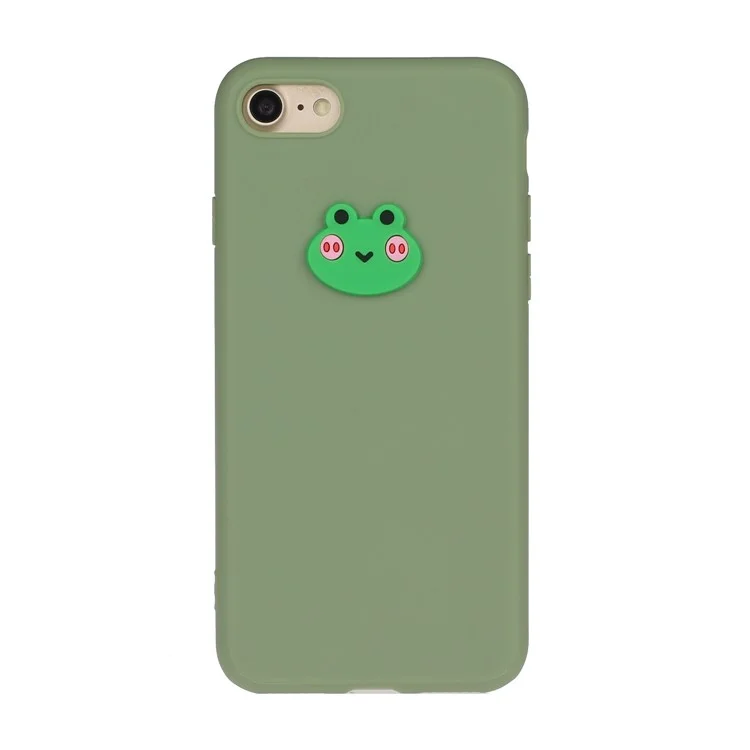 Animal Doll Coated TPU Phone Case for iPhone 7/8/SE (2020)/SE (2022) - Frog