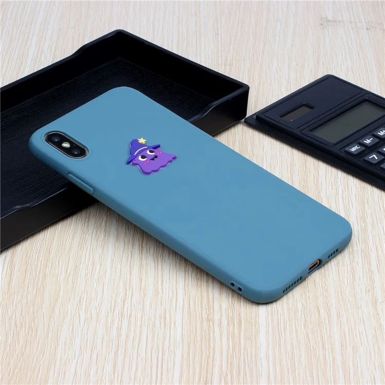 Capa de Telefone TPU Revestida Com Boneca de Animais Para Apple Iphone XS/X 5,8 Polegadas - Bruxo