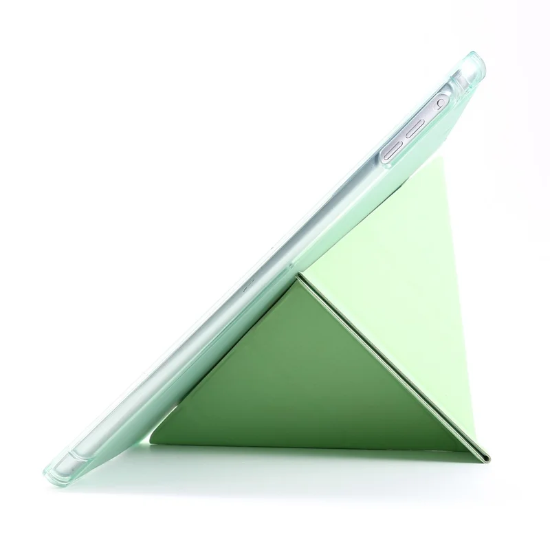 Deformable Stand Leather Smart Tablet Case for iPad 9.7-inch (2018) - Light Green