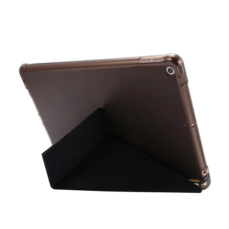 Deformable Stand Leather Smart Tablet Shell for iPad 10.2 (2021)/(2020)/(2019) - Black