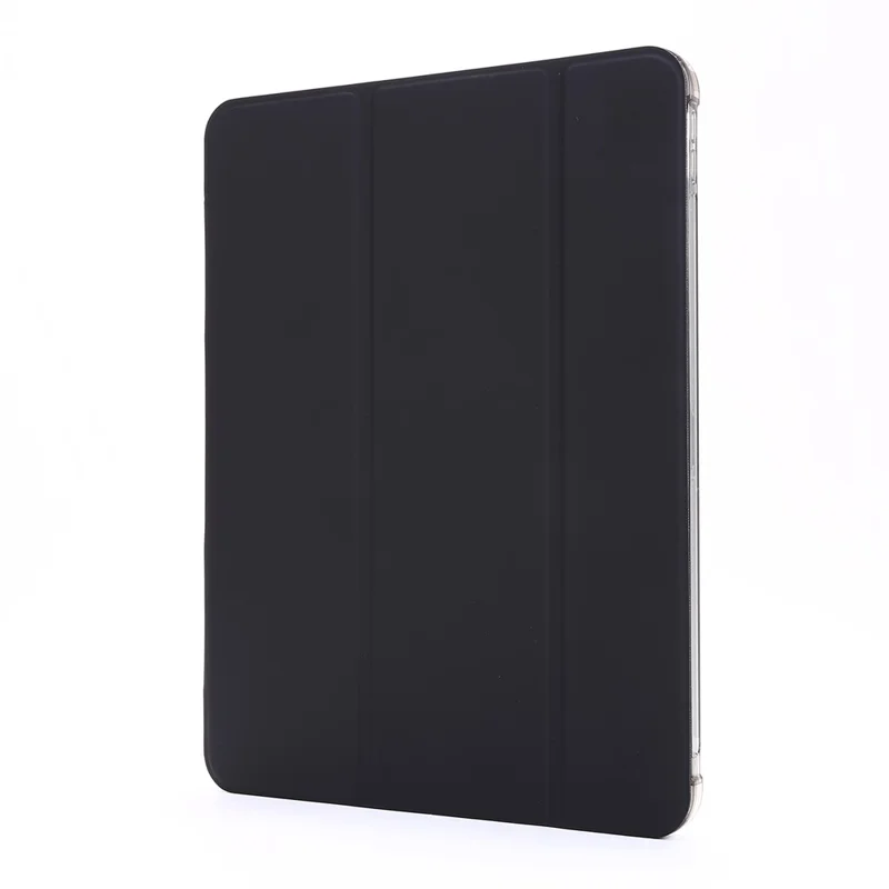 Tri-fold Stand Leder Tablet Cover Hülle Mit Stiftschlitz Für Ipad Pro 11-zoll (2020)/(2018) - Schwarz