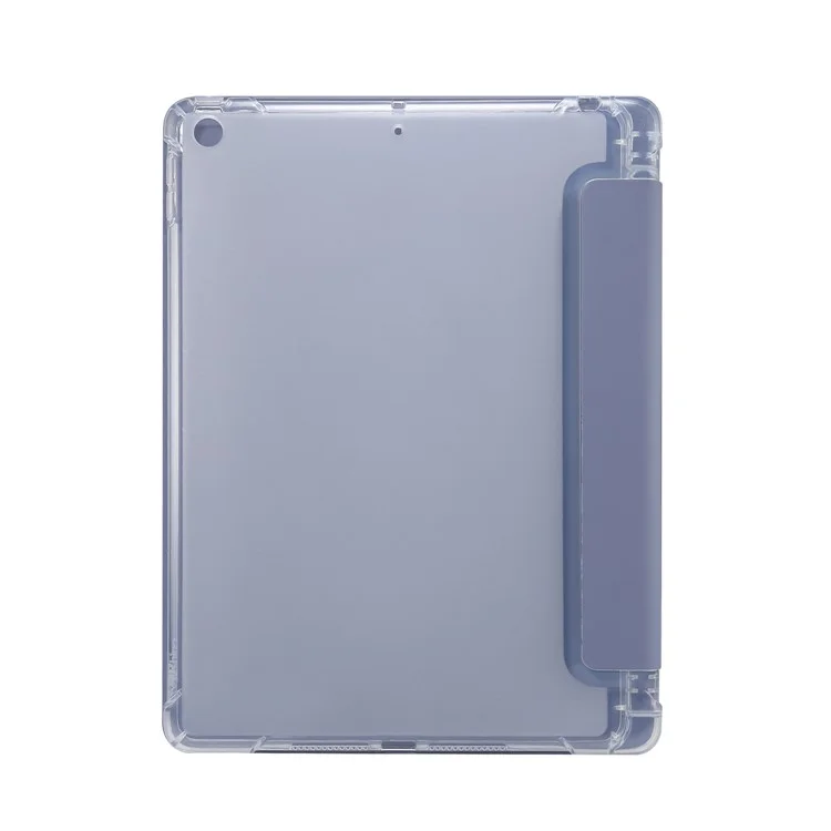 Skin Feel Feel Tri-fold Stand Shock-a-shocked Funcho Smart Con Ranura Para Lápiz Para Ipad 10.2 (2021)/(2020)/(2019) - Violeta