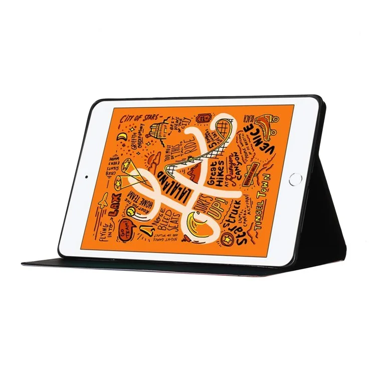 Padrões de Impressão de Padrões de Flores Shell Tablet Stand Para Ipad Mini (2019) 7,9 Polegadas/4/3/2/1 - Flor-azul