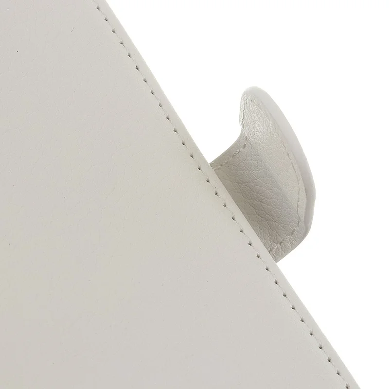 For iPhone 12 Pro/12 Anti-dust Shock-resistant Litchi Skin Texture Wallet Leather Stand Protective Case - White