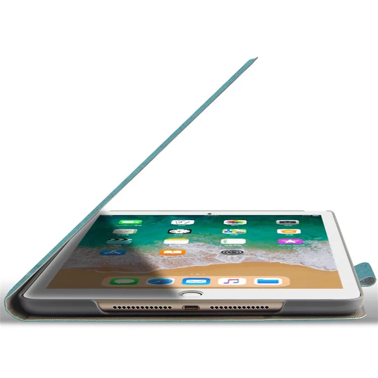 Hirsch- Und Zitat -pu -lederstand Hülle Für Ipad Air 10.5 (2019) / Pro 10,5 Zoll (2017) - Blau