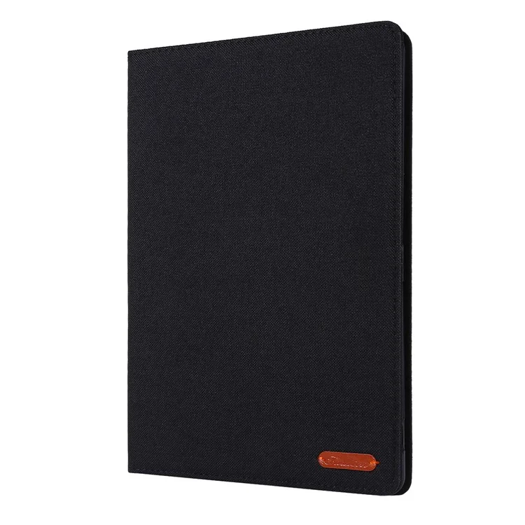 Texture de Texture en Tissu Slots Stand en Cuir Flip Case Pour Ipad 10.2 (2021) / (2020) / (2019) - le Noir