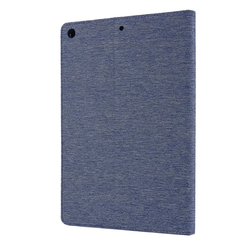 Cloth Texture Card Slots Stand Leather Flip Case for iPad 10.2 (2021)/(2020)/(2019) - Blue