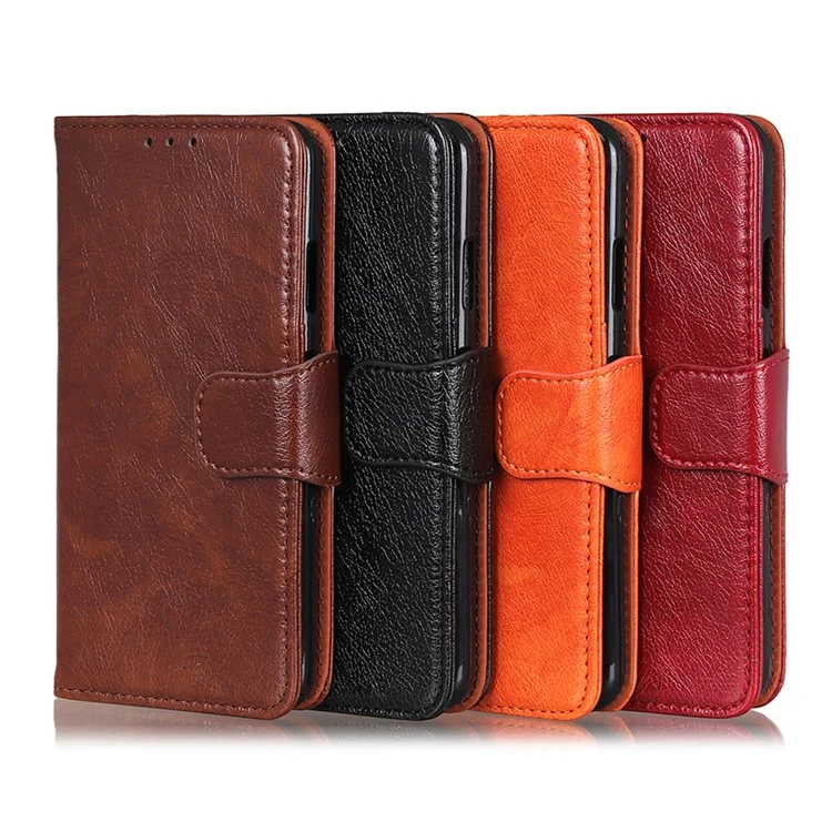 Nappa Texture Split Leather Wallet Colding Для Iphone 12 Pro/12 - Черный