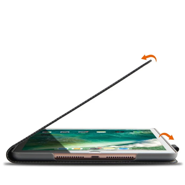 Étui à Support en Cuir à Carres de Vache Supérieure Pour Ipad 9,7 Pouces (2018)
