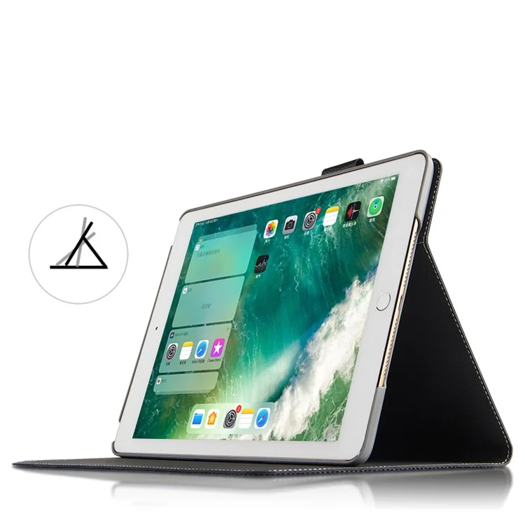 Étui à Support en Cuir à Carres de Vache Supérieure Pour Ipad 9,7 Pouces (2018)