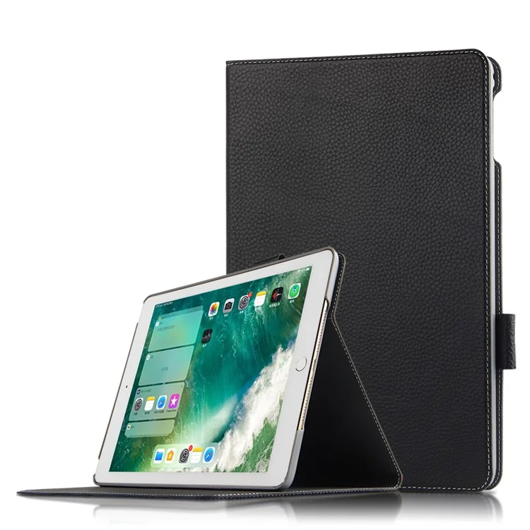 Étui à Support en Cuir à Carres de Vache Supérieure Pour Ipad 9,7 Pouces (2018)