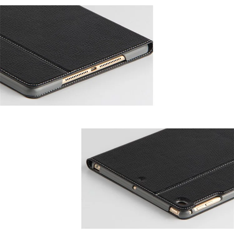 Étui à Support en Cuir à Carres de Vache Supérieure Pour Ipad 9,7 Pouces (2018)