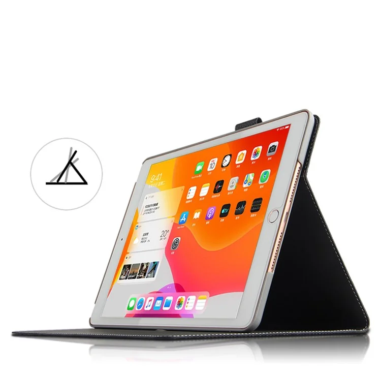 Top -layer -cowide Leder -ständer Hülle Für Ipad 10.2 (2021)/(2020)/(2019)