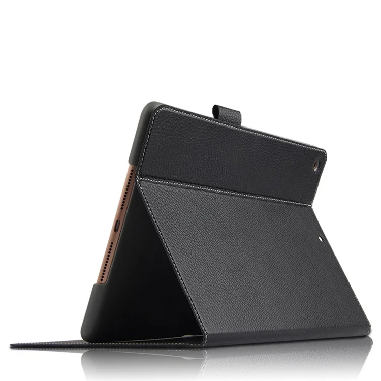 Top Layer Cowhide Leather Stand Shell Case for iPad 10.2 (2021)/(2020)/(2019)