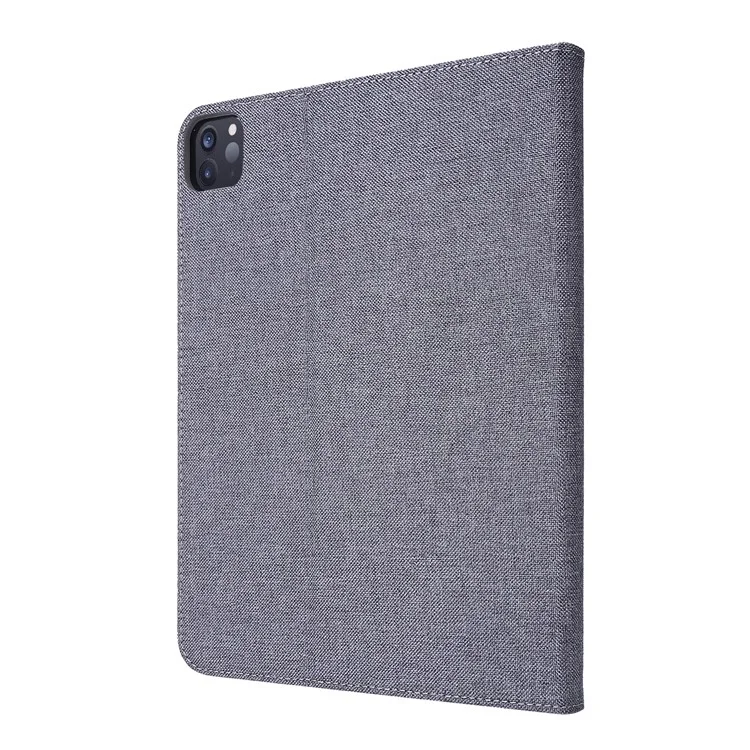 Coperchio in Pelle Per Slot di Schede Texture in Stoffa Per Ipad Pro 11 Pollici (2020)/(2018) - Grigio