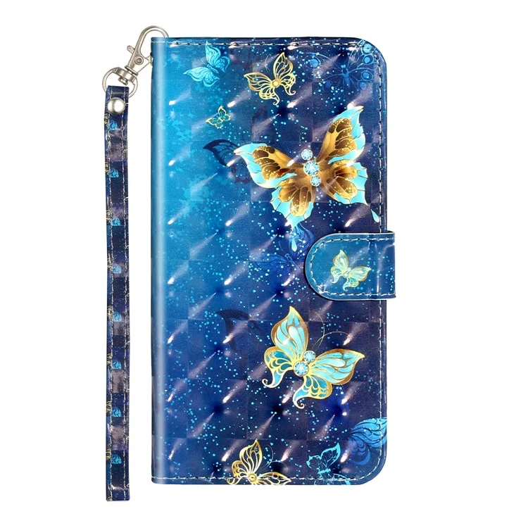 Motif de Décoration de Spot Léger Portefeuille de Portefeuille Couvercle en Cuir Pour Iphone 7 Plus / 8 Plus 5,5 Pouces - Papillon