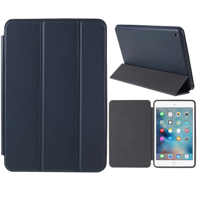 Tri-fold Stand Smart Leather Tablet Case for iPad mini (2019) 7.9 inch - Blue