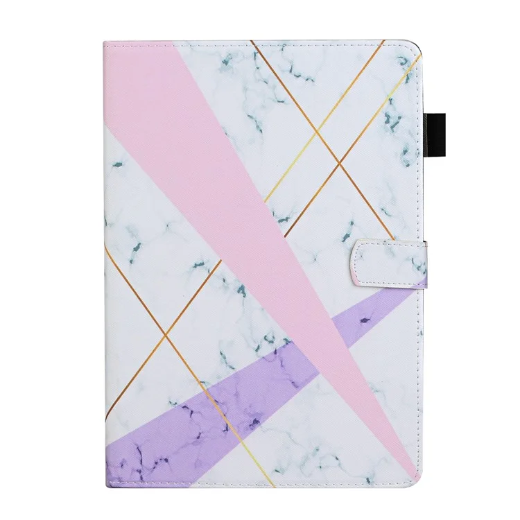 Pattern Printing Leather Card Slots Tablet Cover Case for iPad Mini 1/2/3/4/5 - Pink and Purple