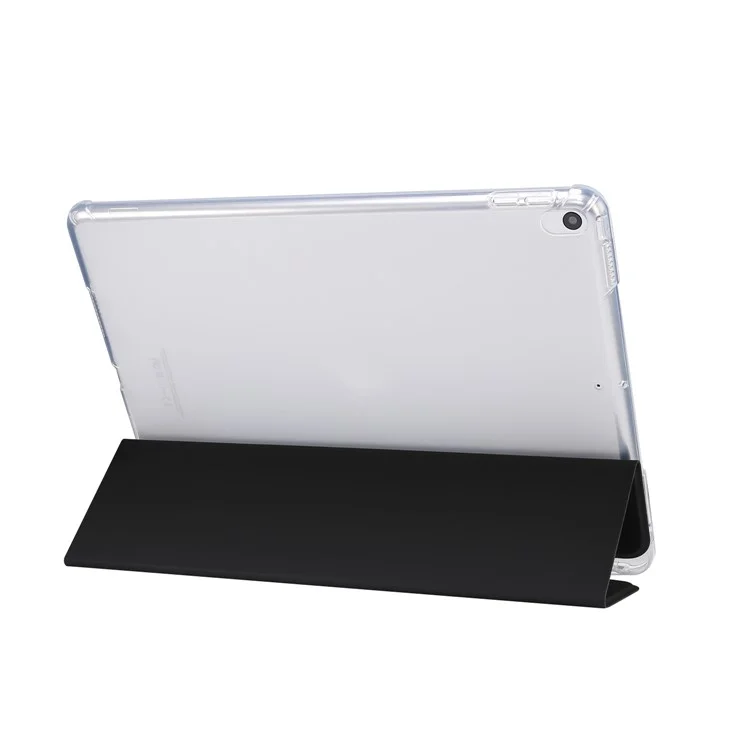 Skin Feeling Tri-fold Stand Leder TPU-Hülle mit Stiftschlitz für iPad Air 10.5 Zoll (2019) / Pro 10.5 Zoll (2017) - Schwarz