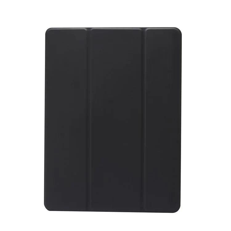 Skin Feeling Tri-fold Stand Leather TPU Case with Pen Slot for iPad Air 10.5 inch (2019)/Pro 10.5-inch (2017) - Black