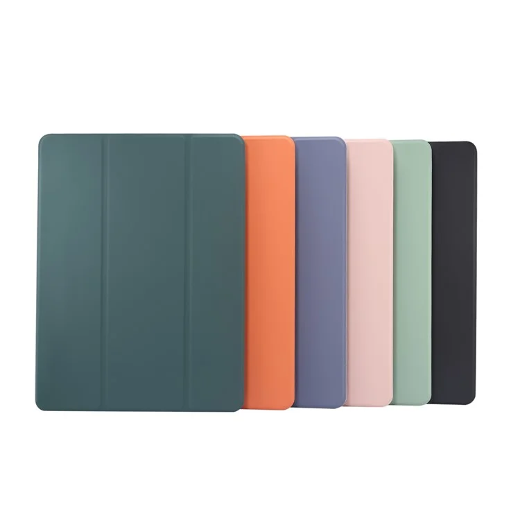 Skin Feeling Tri-fold Stand Leder TPU-Hülle mit Stiftschlitz für iPad Air 10.5 Zoll (2019) / Pro 10.5 Zoll (2017) - Schwarz