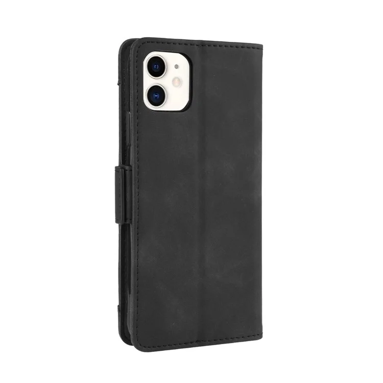 PU Leather Con Múltiples Ranuras Para Tarjetas Cubierta Elegante Para Iphone 12 Mini - Negro