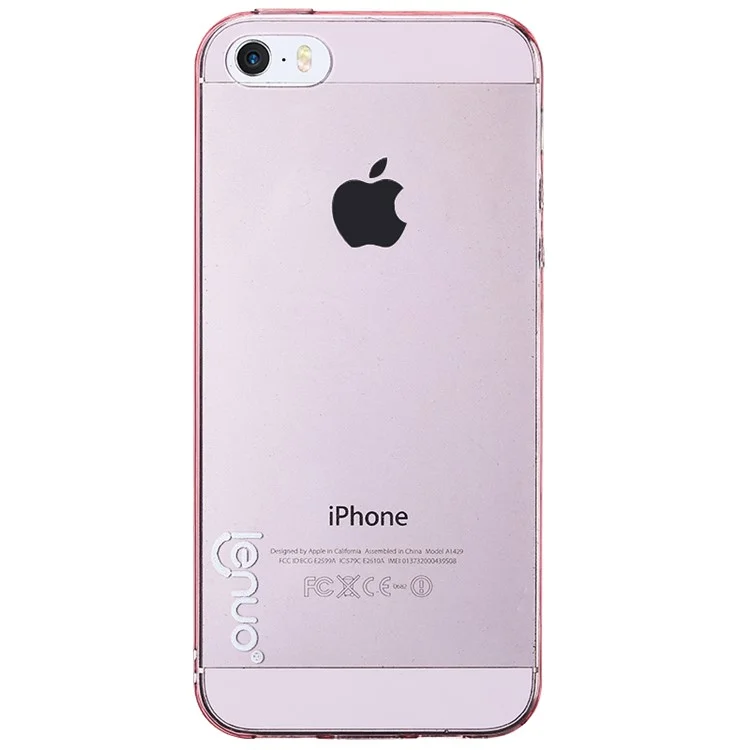 LENUO Lotto Series Slim 0.6mm TPU Phone Case for iPhone SE 5s 5 - Pink