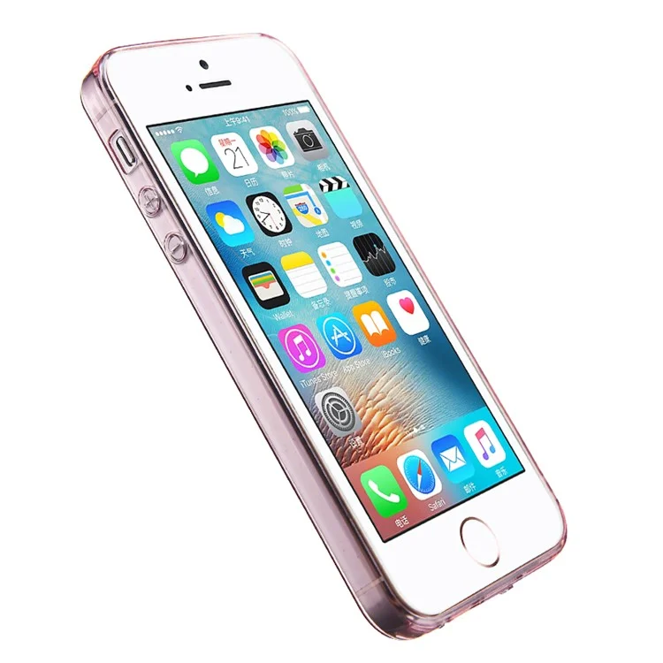 LENUO Lotto Series Slim 0.6mm TPU Phone Case for iPhone SE 5s 5 - Pink