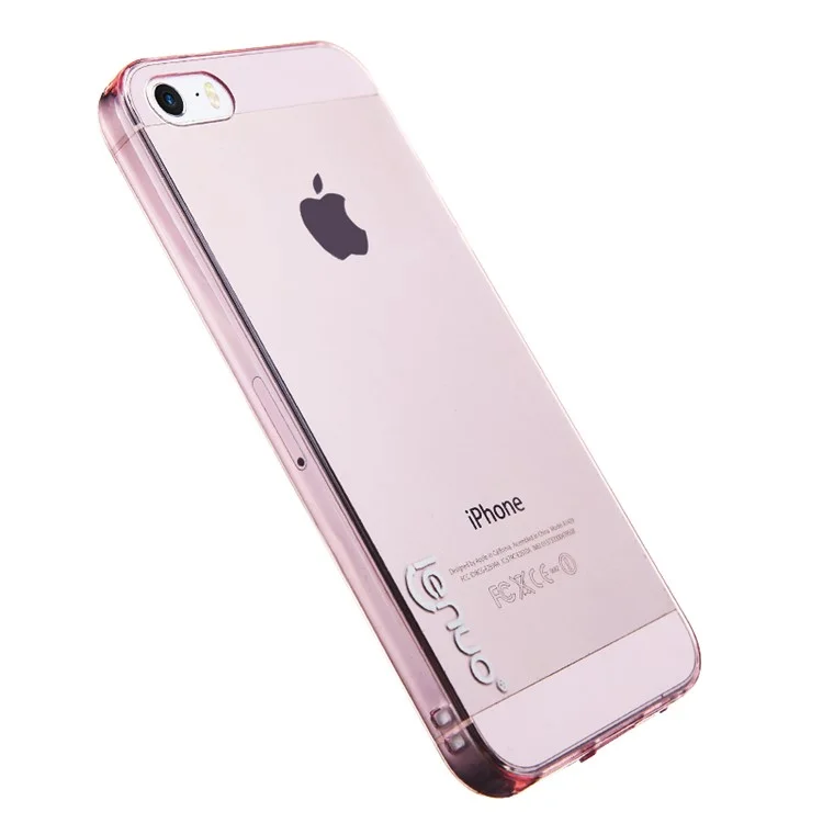 LENUO Lotto Series Slim 0.6mm TPU Phone Case for iPhone SE 5s 5 - Pink