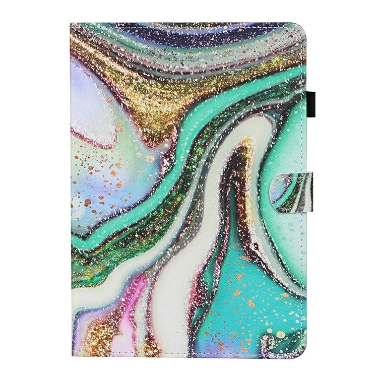 Patterned Leather Card Holder Stand Tablet Casing for iPad Air 2 / iPad Air (2013) / iPad 9.7-inch (2017)/ (2018) - Glitter Powder