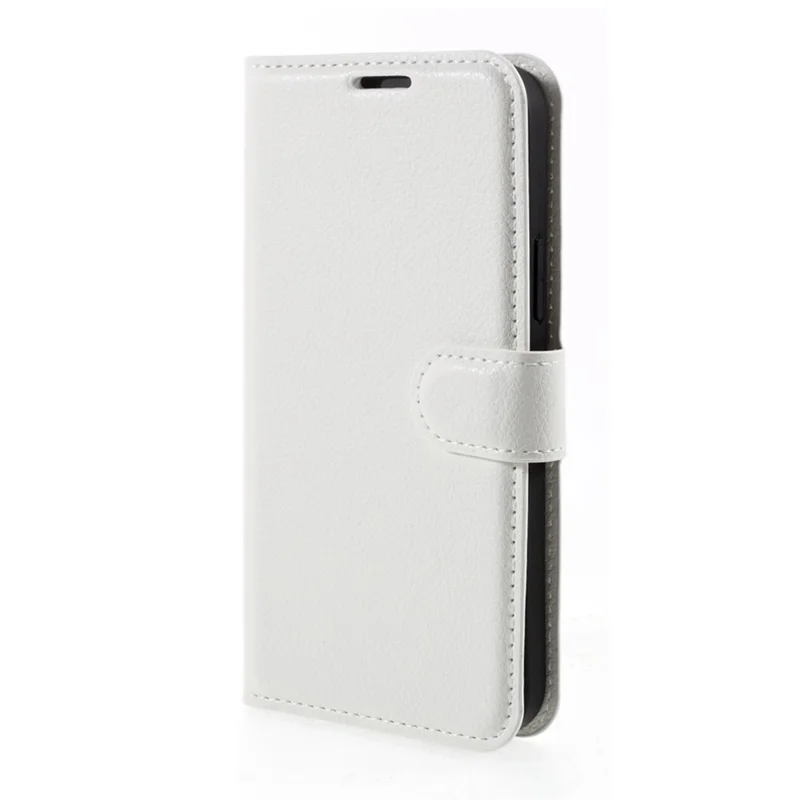 Funda de cuero de textura de lichi con soporte para iPhone 12 Pro / 12 Accesorios para teléfono móvil - Blanco