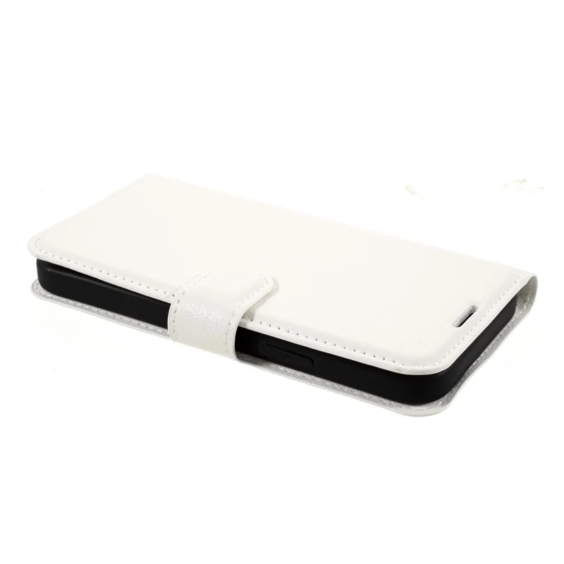 Funda de cuero de textura de lichi con soporte para iPhone 12 Pro / 12 Accesorios para teléfono móvil - Blanco