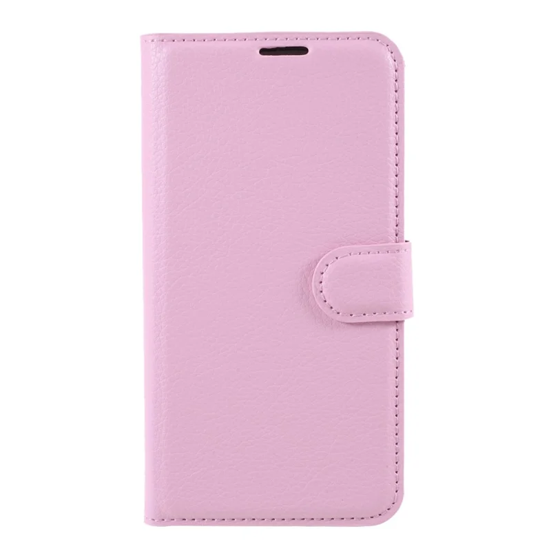 Litchi Surface Shell Leather Case with Stand for iPhone 12 Pro / 12 Mobile Phone Accessories - Pink