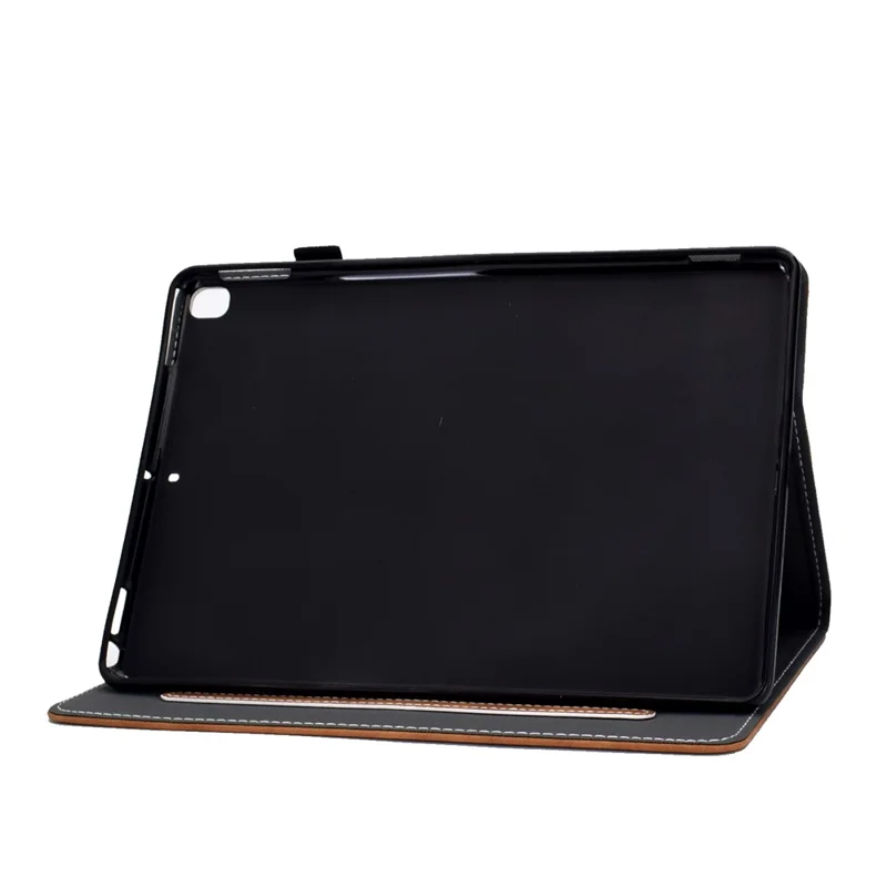 Solid Color Card Slots Stand Flip Leather Protective Cover for iPad 10.2 (2021)/(2020)/(2019) / iPad Air 10.5 inch (2019) - Brown