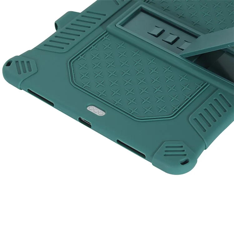 Caixa de Silicone Macio do Kickstand PC Com Cordão Para Ipad Air (2020)/Air (2022)/Pro 11 Polegadas (2021) (2020) (2018) - Verde