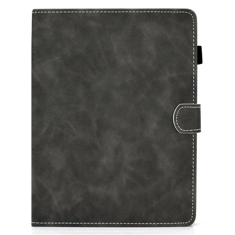 Solid Color Card Slots Stand Flip Leather Protective Shell for 10-inch Tablets - Black