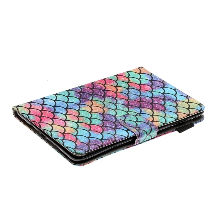 Impression de Coque en Cuir en Cuir Pour Ipad Mini (2019) 7,9 Pouces / 4/3/2/1 - Écaille de Poisson