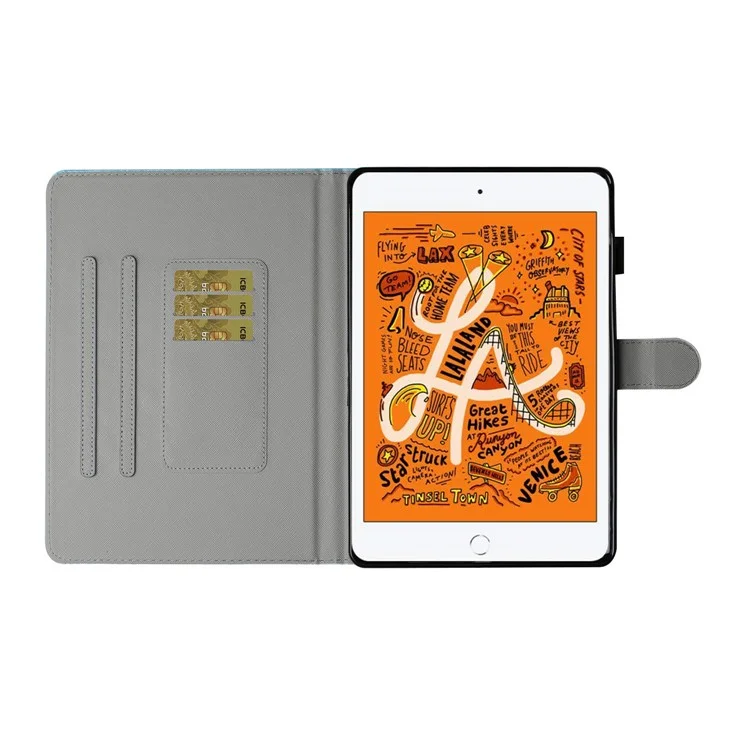 Capa de Couro Sintético para Impressão de Tablet para iPad mini (2019) 7,9 polegadas / 4 / 3 / 2 / 1 - Borboleta