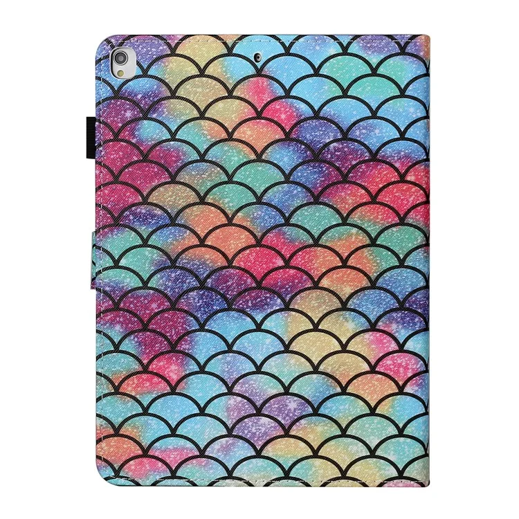 Pattern Printing Stand Leather Card Holder Case for iPad 10.2 (2021)/(2020)/(2019)/Air 10.5 inch (2019) - Fish Scale