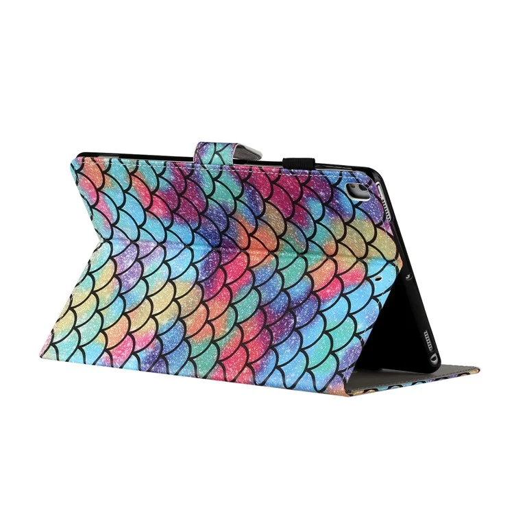 Pattern Printing Stand Leather Card Holder Case for iPad 10.2 (2021)/(2020)/(2019)/Air 10.5 inch (2019) - Fish Scale