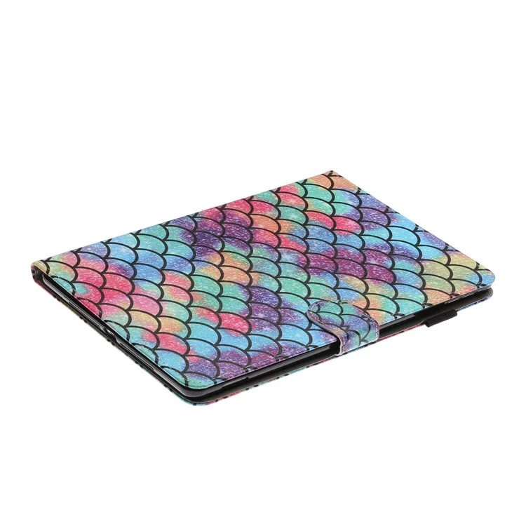 Pattern Printing Stand Leather Card Holder Case for iPad 10.2 (2021)/(2020)/(2019)/Air 10.5 inch (2019) - Fish Scale