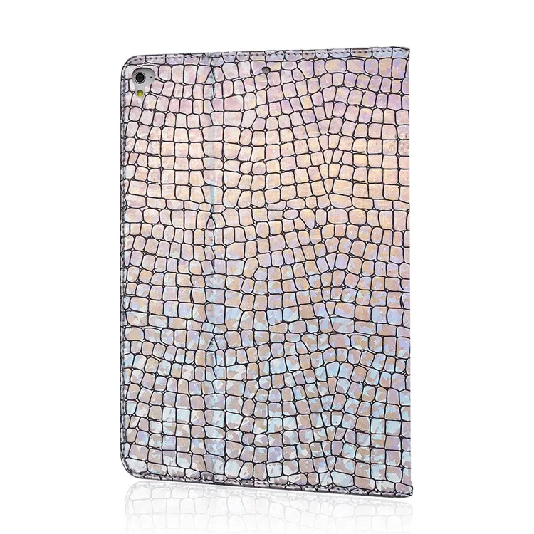 crocodile hautblitzpulver leder tablet hülle für ipad 9,7 zoll (2018) / 9,7 zoll (2017) / pro 9,7 zoll (2016) / luft 2 / air (2013) - rosa