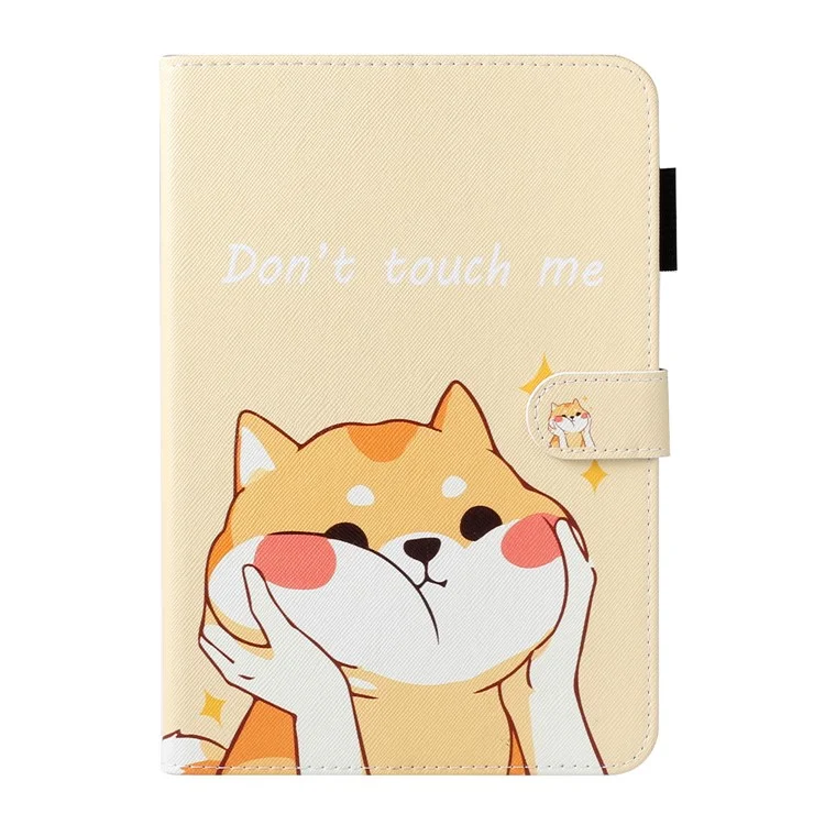 Padrão Printing Leather Wallet Case Para Ipad Mini (2019) 7,9 Polegadas - Cachorro Fofinho