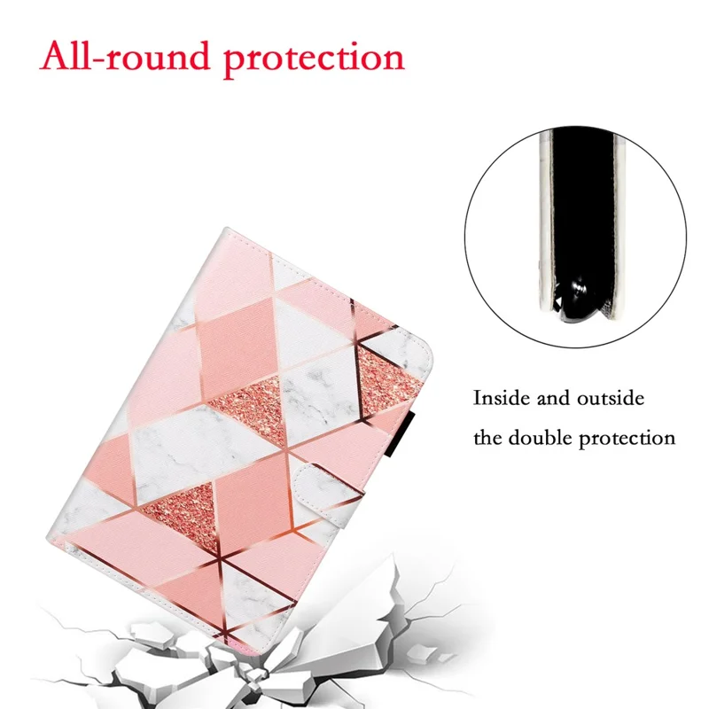 Full Protected Anti-Drop Pattern Printing Leather Wallet Stand Case for iPad 9.7-inch (2018) / 9.7-inch (2017) / Pro 9.7 inch (2016) / Air 2 / Air (2013) - Geometric Pattern