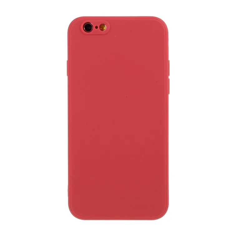 Capa de Telefone de Silicone Macia de Pele Fosca Para Iphone 6/6s 4,7 Polegadas - Vermelho