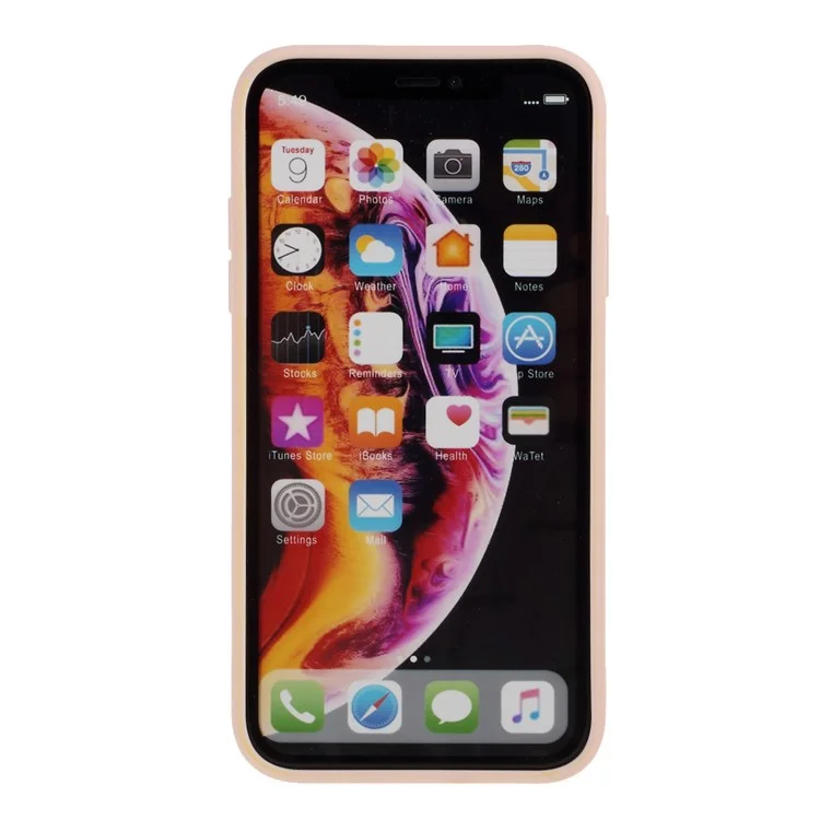 Capa de Celular de Silicone Macia de Pele Fosca Para Iphone XR 6,1 Polegadas - Rosa